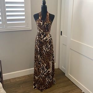 Leopard print wrap dress